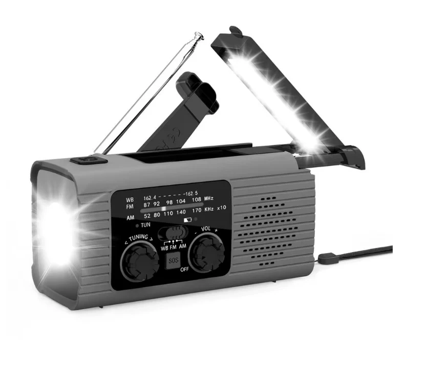 Solradio med Vev, Ficklampa & SOS – Din livlina vid strömavbrott
